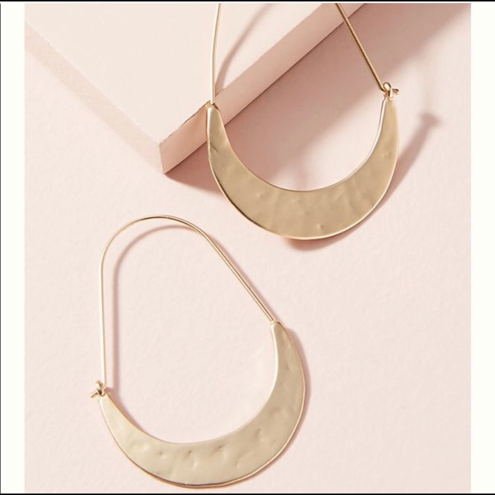 Anthropologie crescent hoop earring